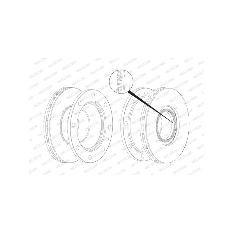 Disco freno asse anteriore - FERODO
