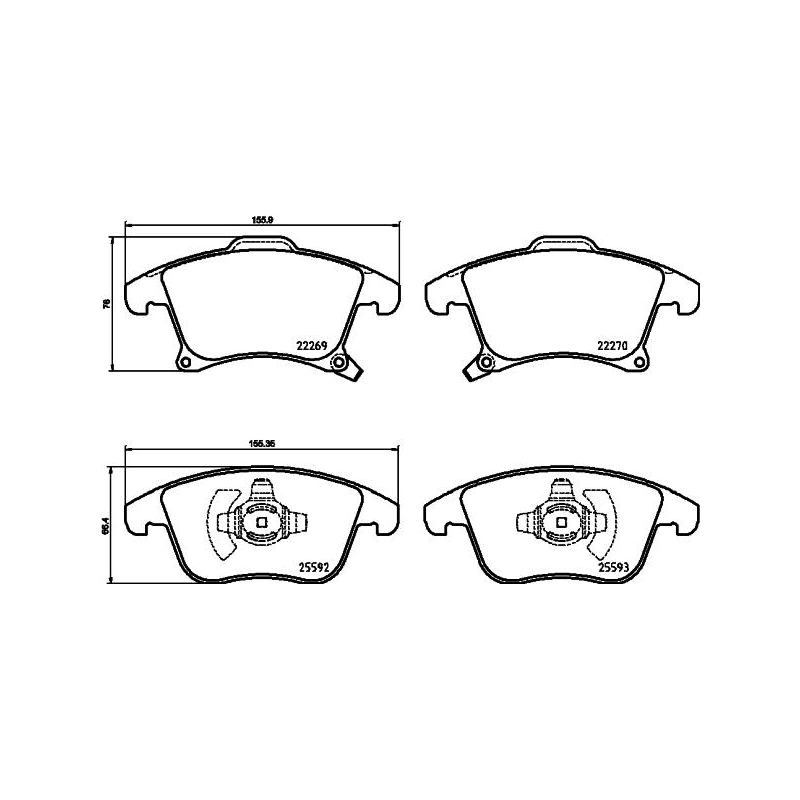 Pastiglie freno asse anteriore - BREMBO