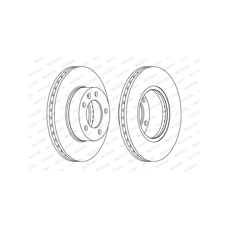 Disco freno asse anteriore - FERODO