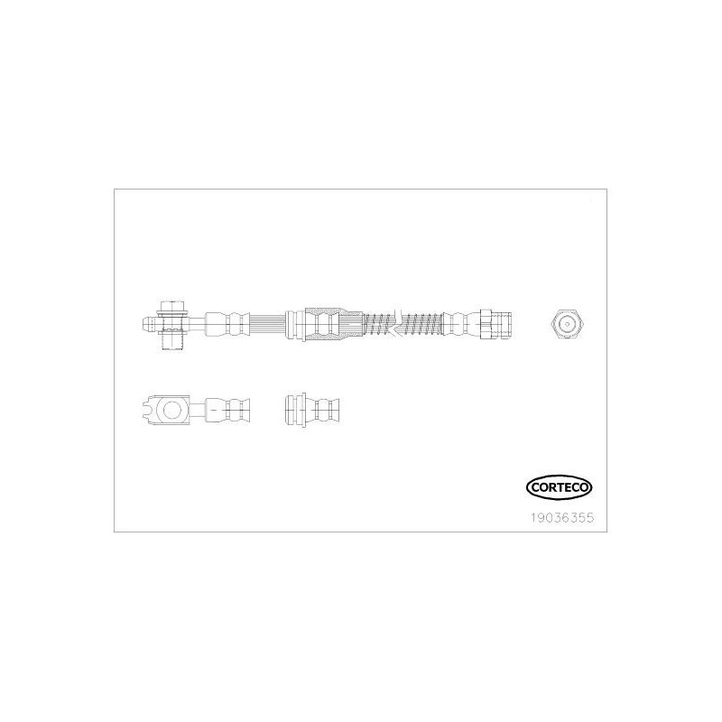 Flessibile freno asse anteriore - CORTECO
