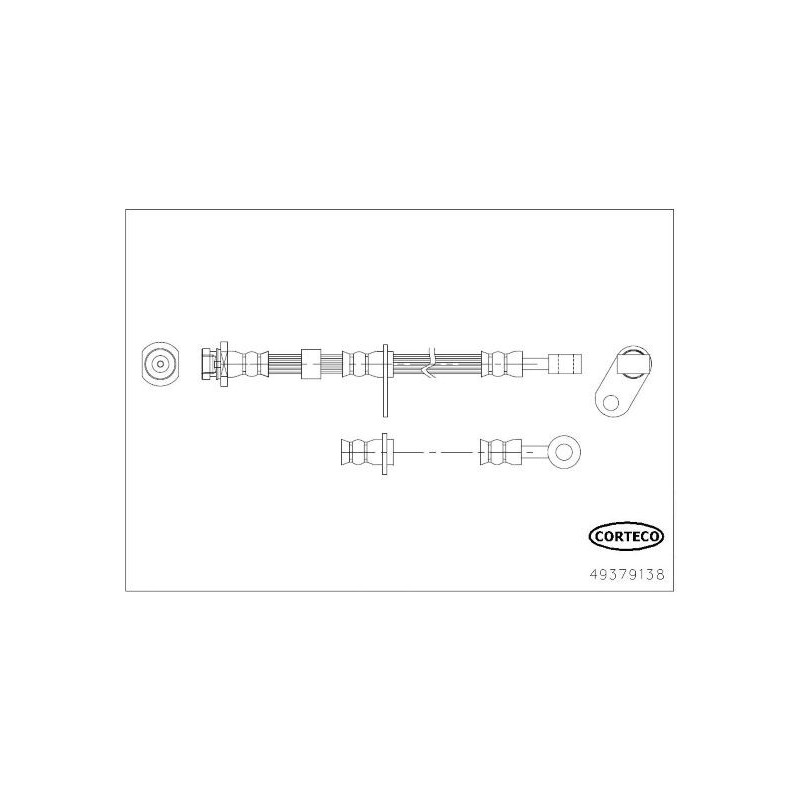 Flessibile freno asse anteriore - CORTECO