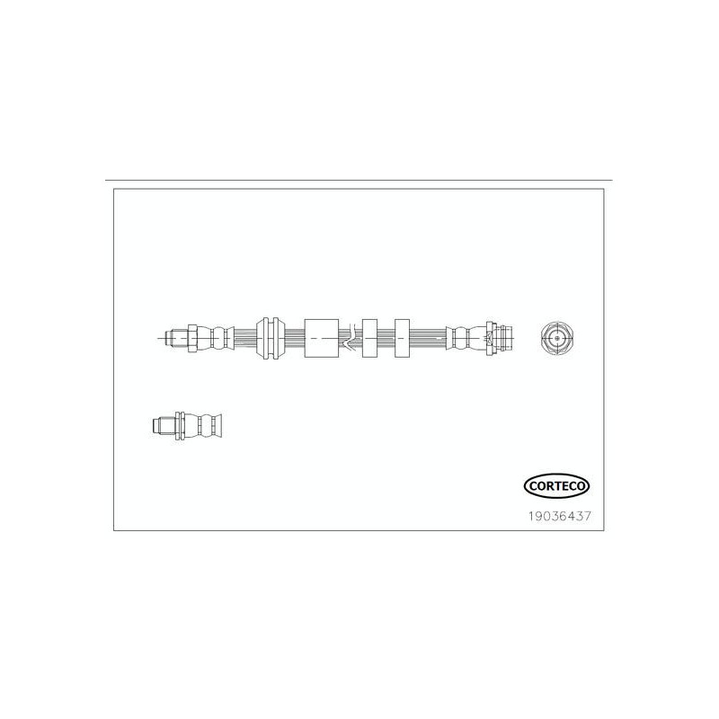 Flessibile freno asse anteriore - CORTECO