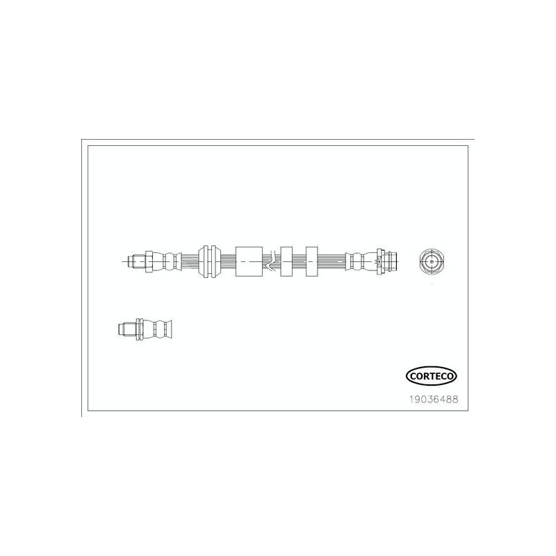 Flessibile freno asse anteriore - CORTECO