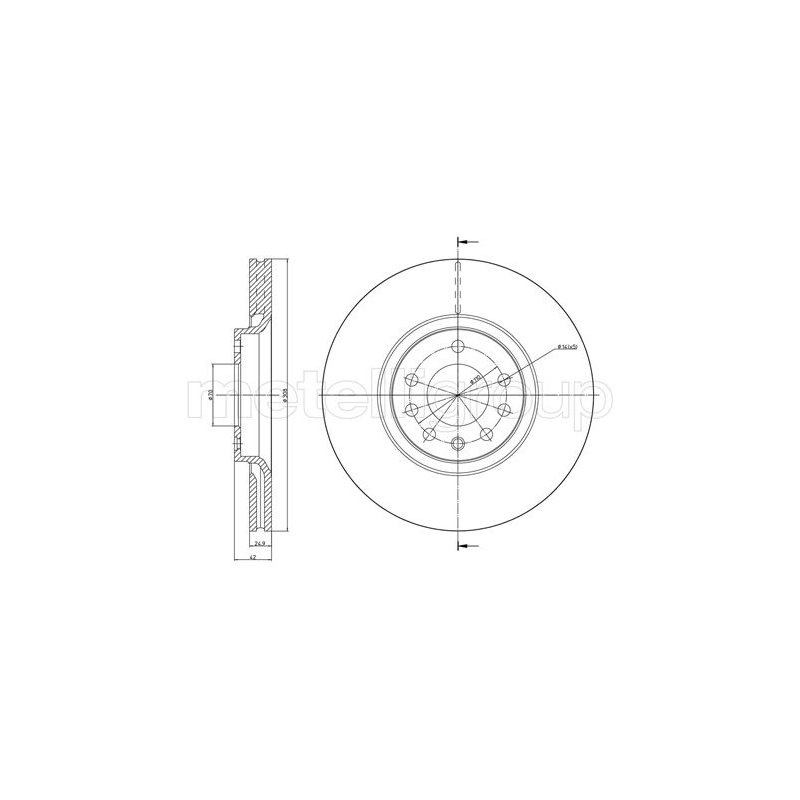 Disco freno asse anteriore - METELLI