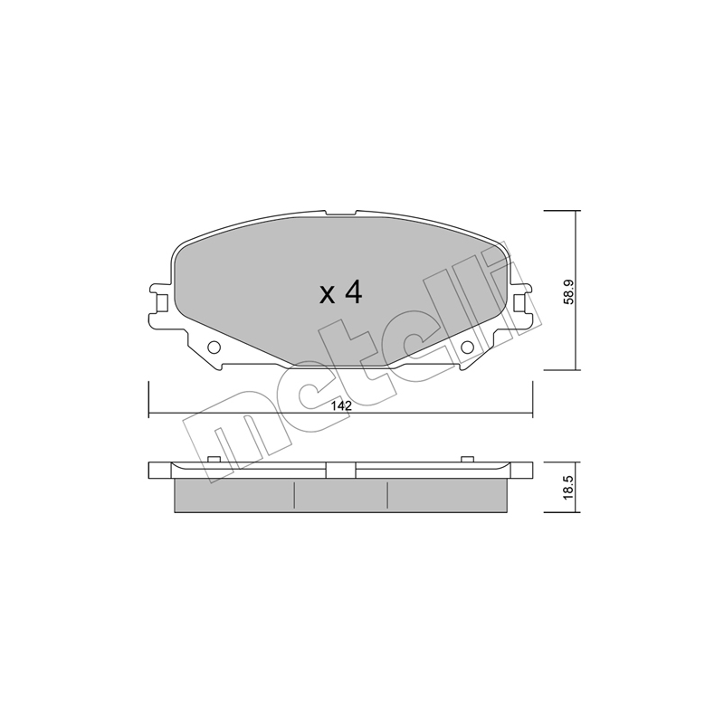 Pastiglie freno asse anteriore - METELLI