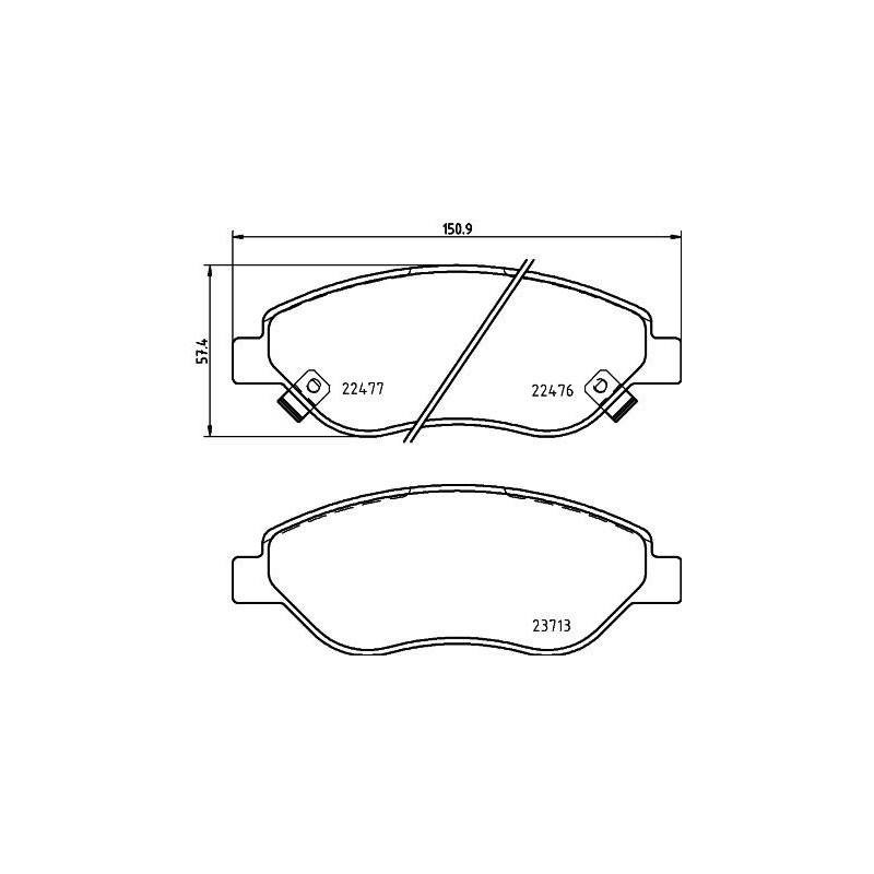 Pastiglie freno asse anteriore - HELLA BRAKE