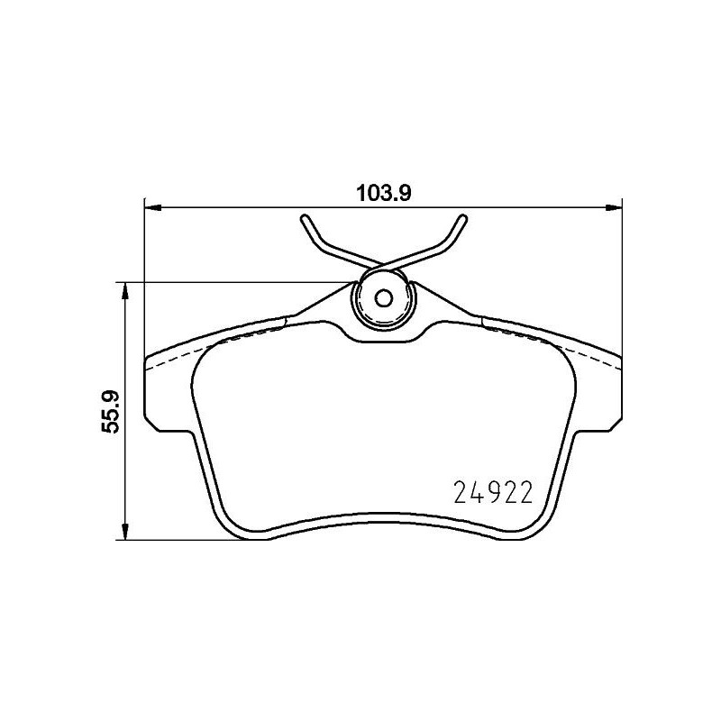 Pastiglie freno asse posteriore - HELLA BRAKE