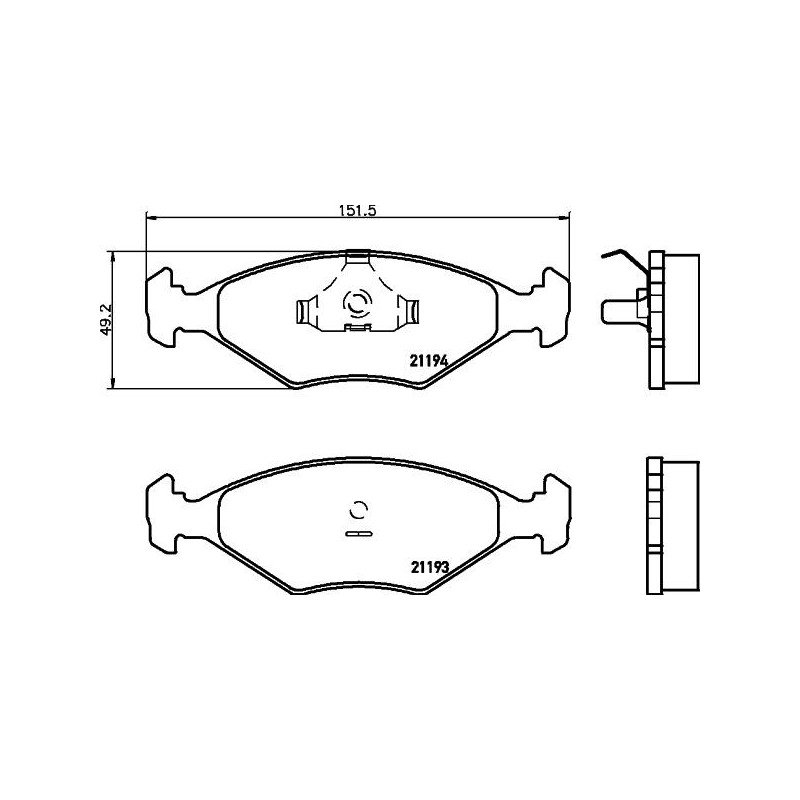 Pastiglie freno asse anteriore - HELLA BRAKE