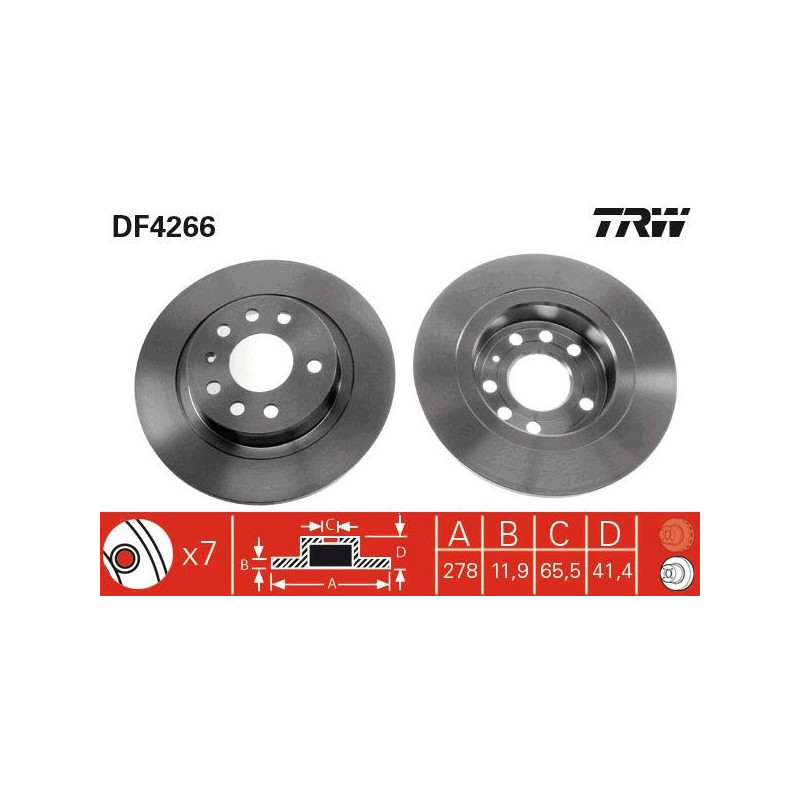 Disco freno asse posteriore - TRW