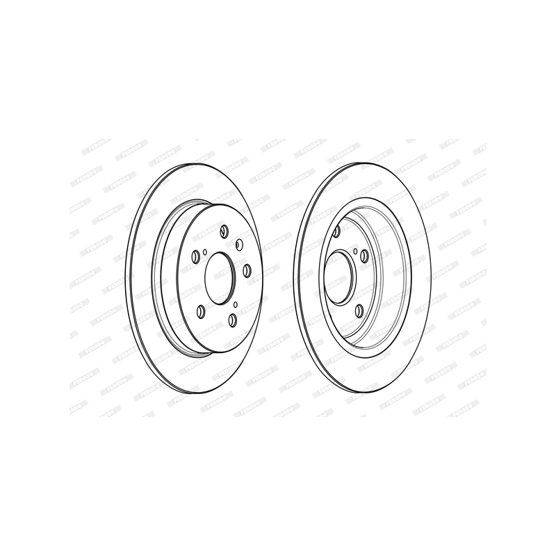 Disco freno asse posteriore - FERODO