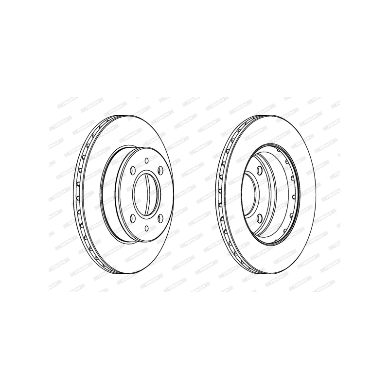 Disco freno asse anteriore - FERODO