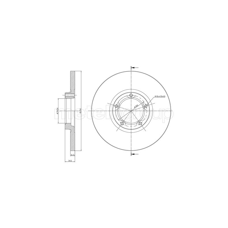 Disco freno asse posteriore - METELLI