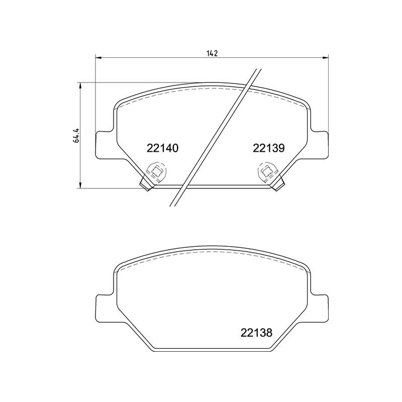 Pastiglie freno asse anteriore - BREMBO