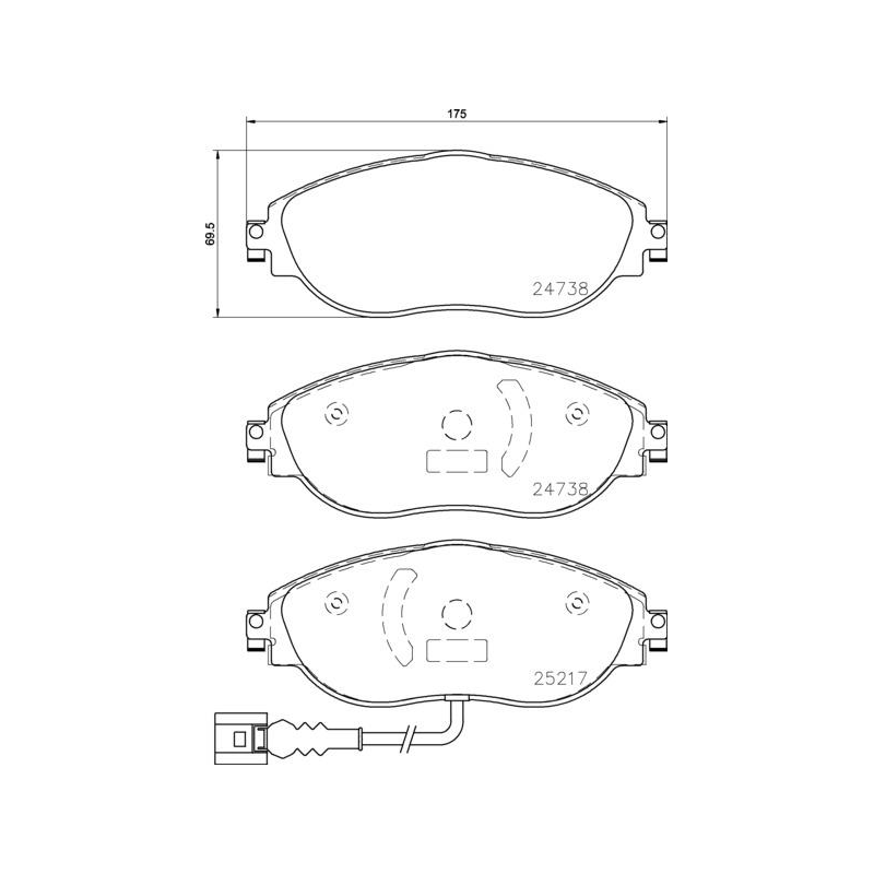 Pastiglie freno asse anteriore - BREMBO
