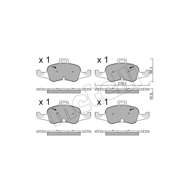 Pastiglie freno asse anteriore - METELLI