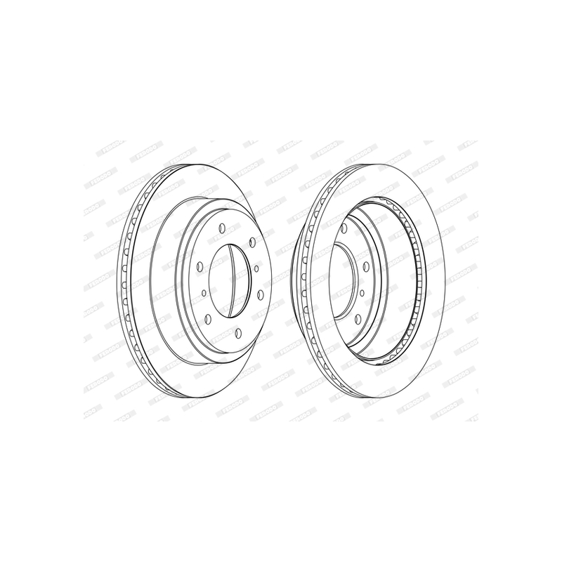 Disco freno asse posteriore - FERODO