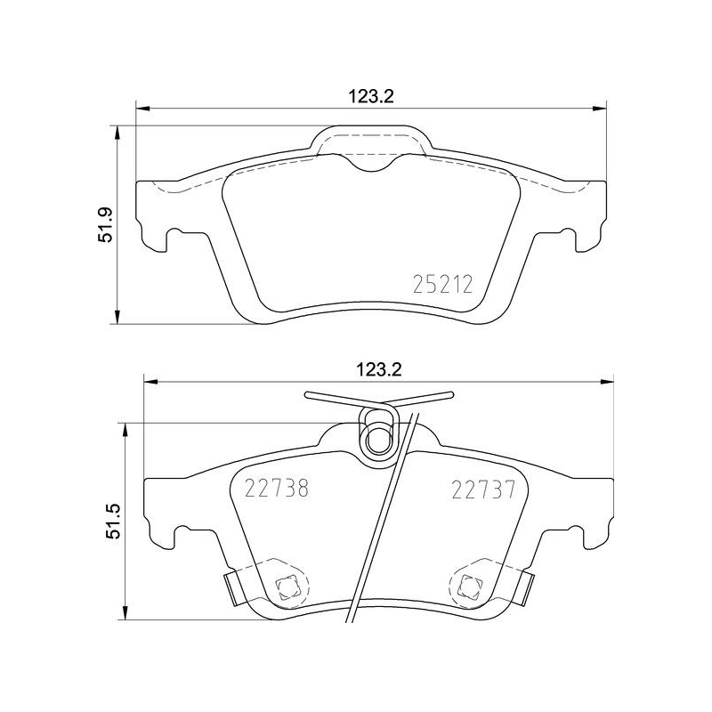 Pastiglie freno asse posteriore - BREMBO