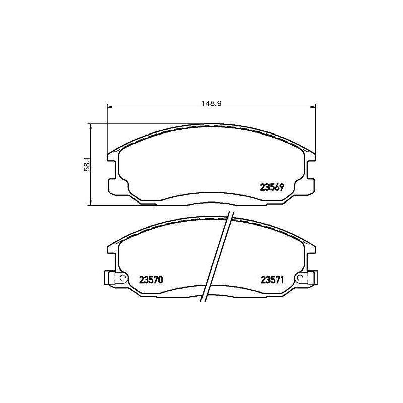 Pastiglie freno asse anteriore - HELLA BRAKE