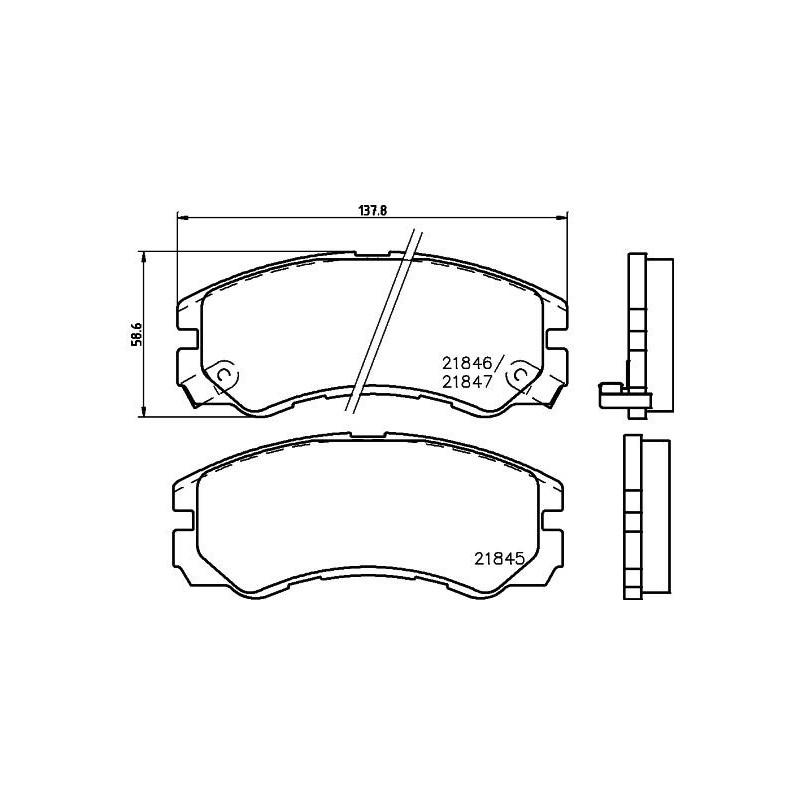 Pastiglie freno asse anteriore - HELLA BRAKE