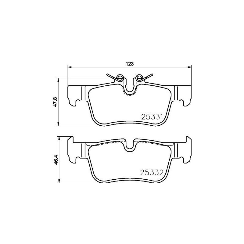 Pastiglie freno asse posteriore - HELLA BRAKE