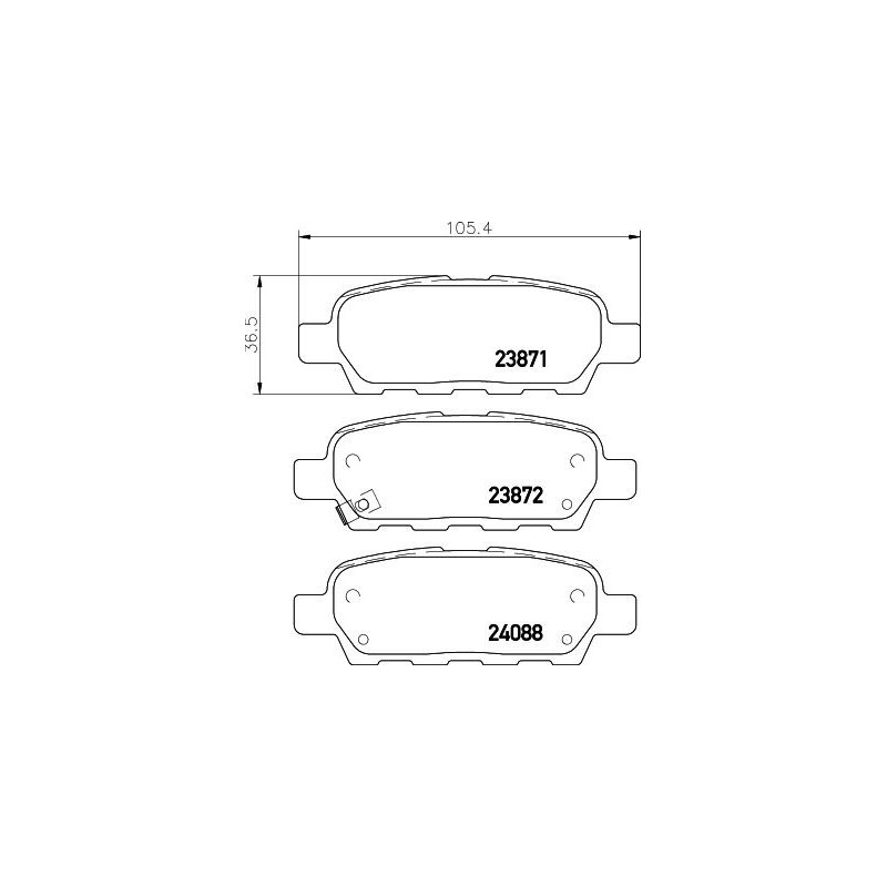 Pastiglie freno asse posteriore - HELLA BRAKE