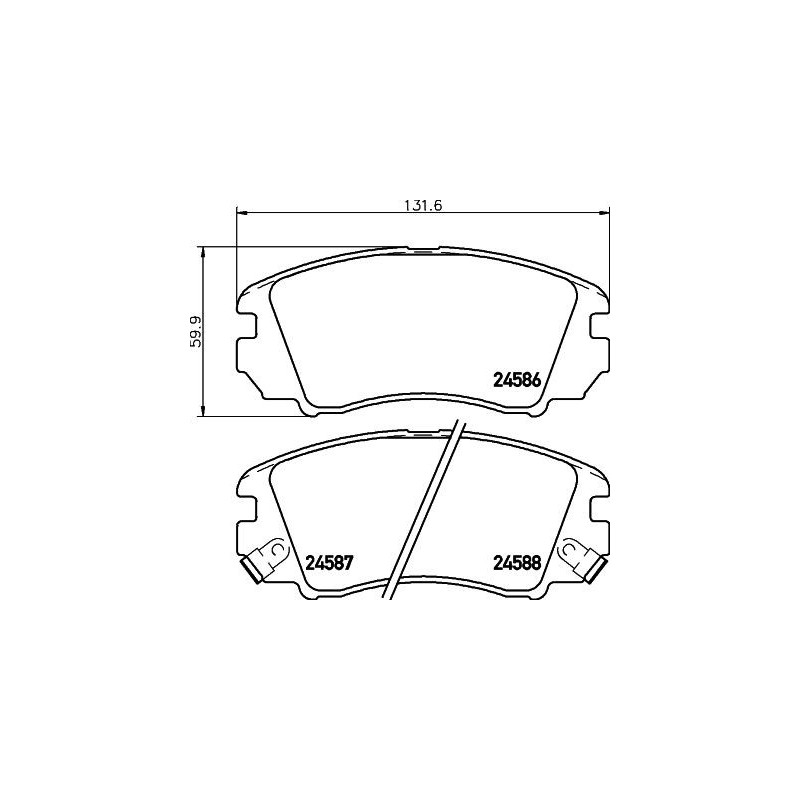 Pastiglie freno asse anteriore - HELLA BRAKE
