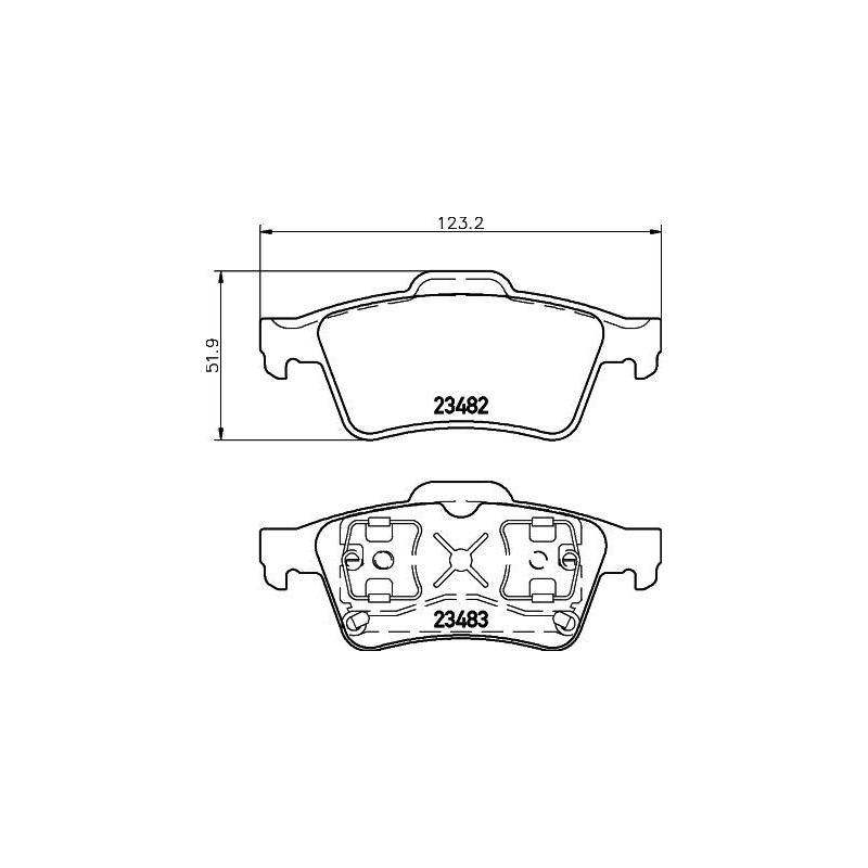 Pastiglie freno asse posteriore - HELLA BRAKE