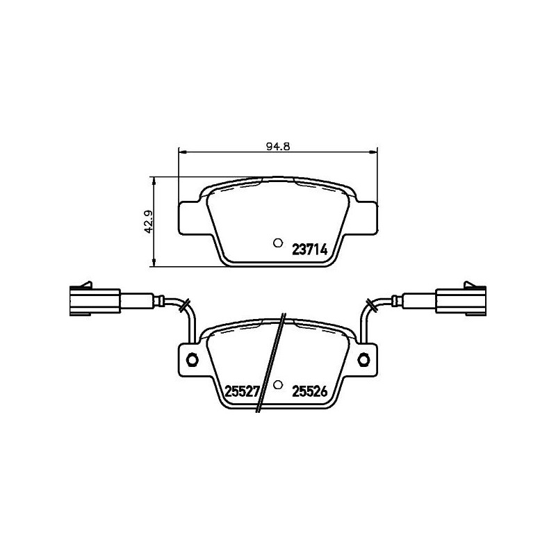 Pastiglie freno asse posteriore - HELLA BRAKE