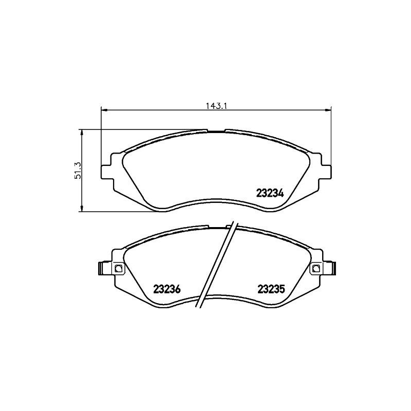 Pastiglie freno asse anteriore - HELLA BRAKE