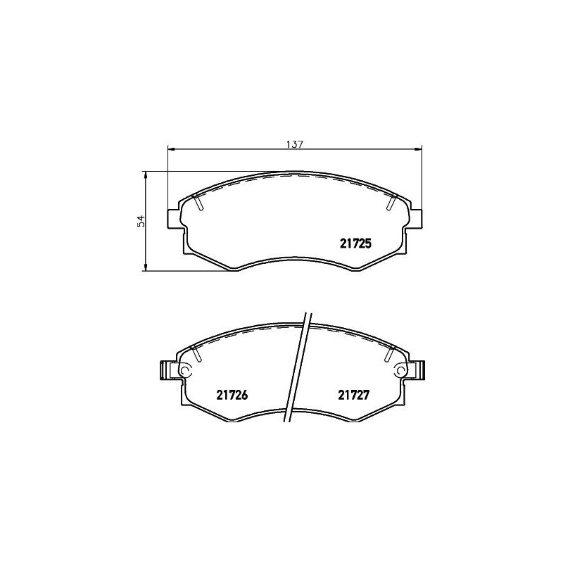 Pastiglie freno asse anteriore - HELLA BRAKE