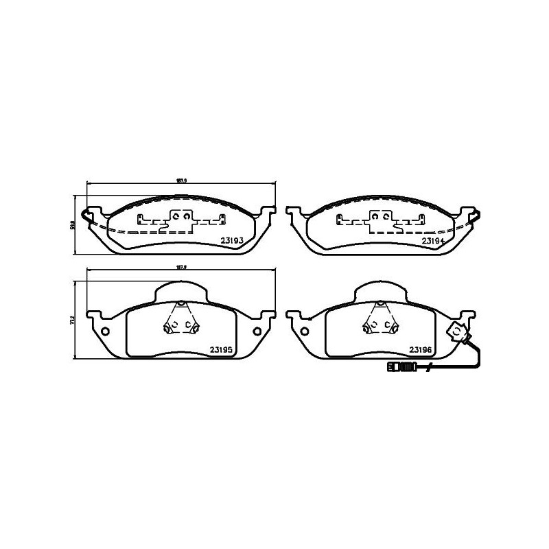 Pastiglie freno asse anteriore - HELLA BRAKE