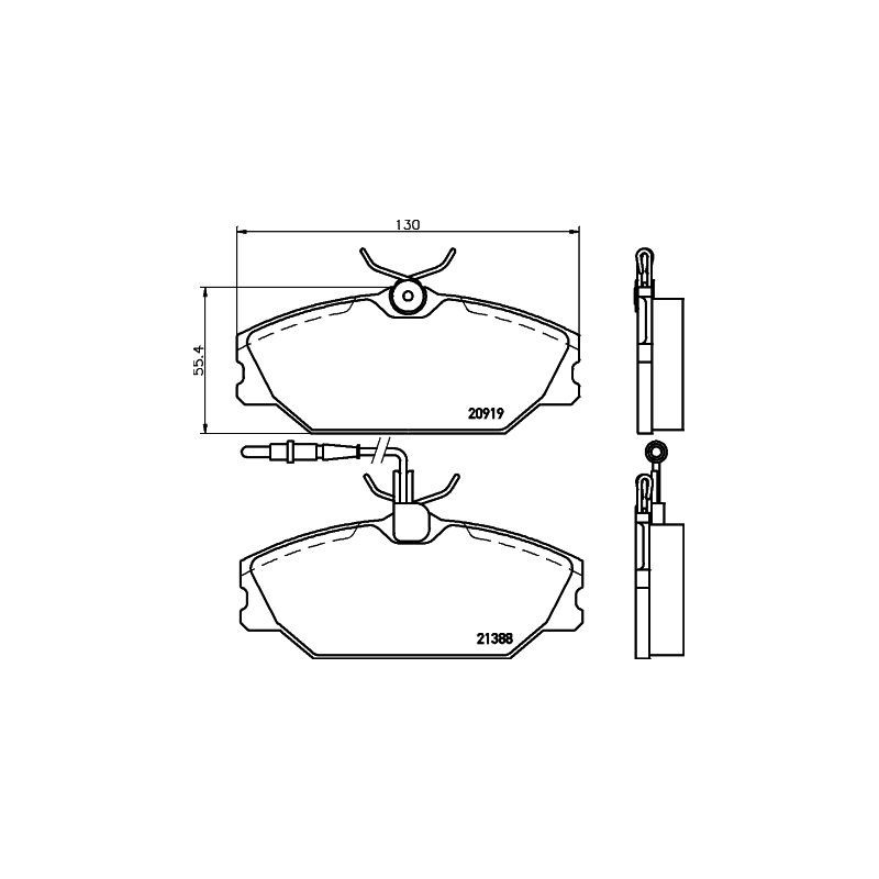 Pastiglie freno asse anteriore - HELLA BRAKE