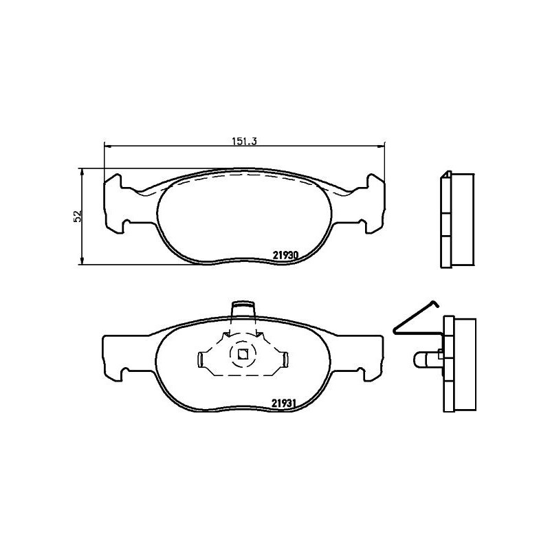 Pastiglie freno asse anteriore - HELLA BRAKE