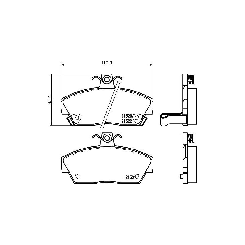 Pastiglie freno asse anteriore - HELLA BRAKE