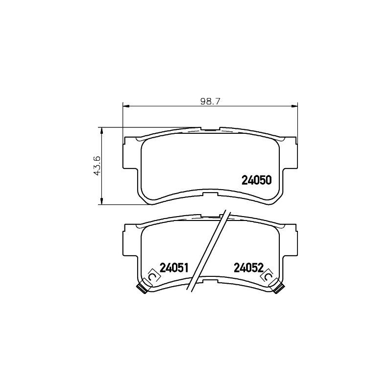 Pastiglie freno asse posteriore - HELLA BRAKE