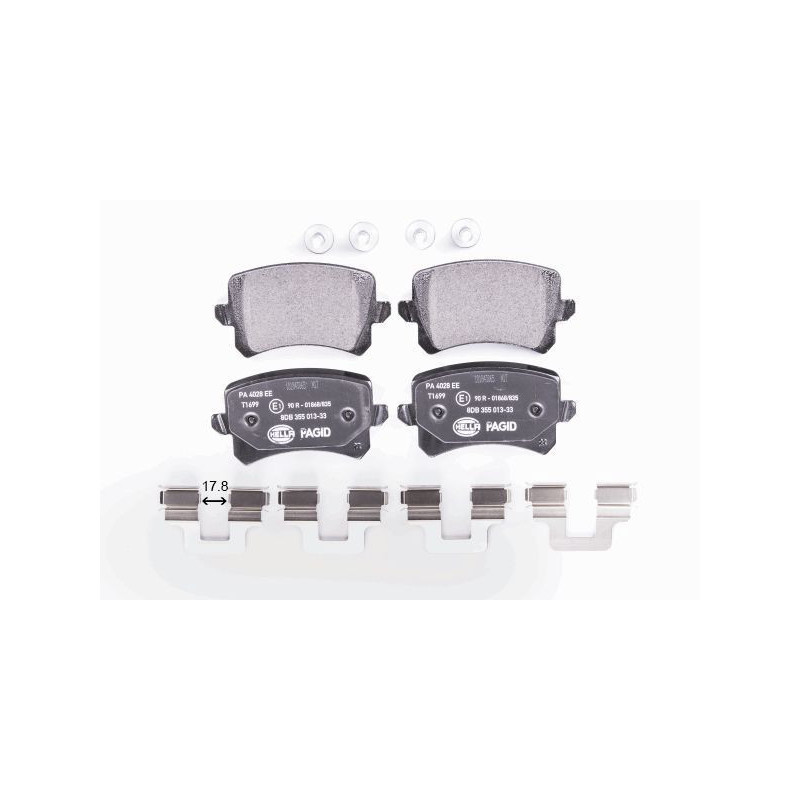 Pastiglie freno asse posteriore - HELLA BRAKE