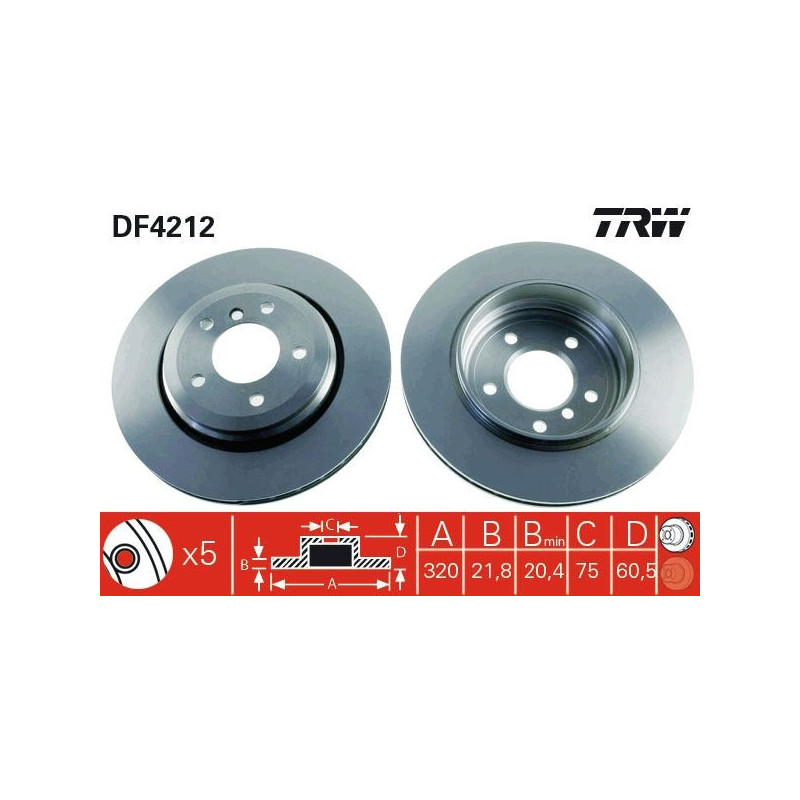 Disco freno asse posteriore - TRW