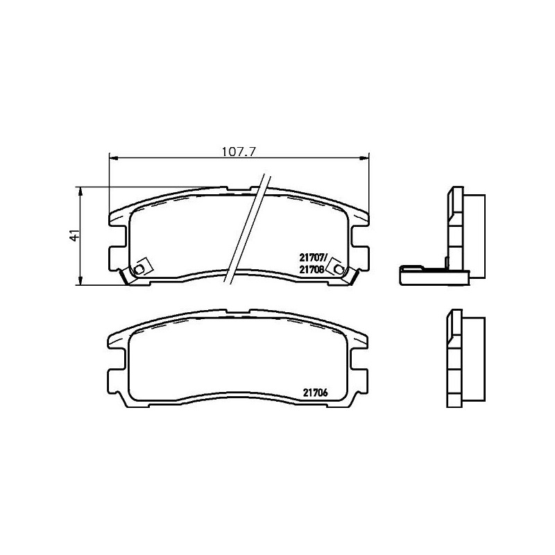 Pastiglie freno asse posteriore - HELLA BRAKE