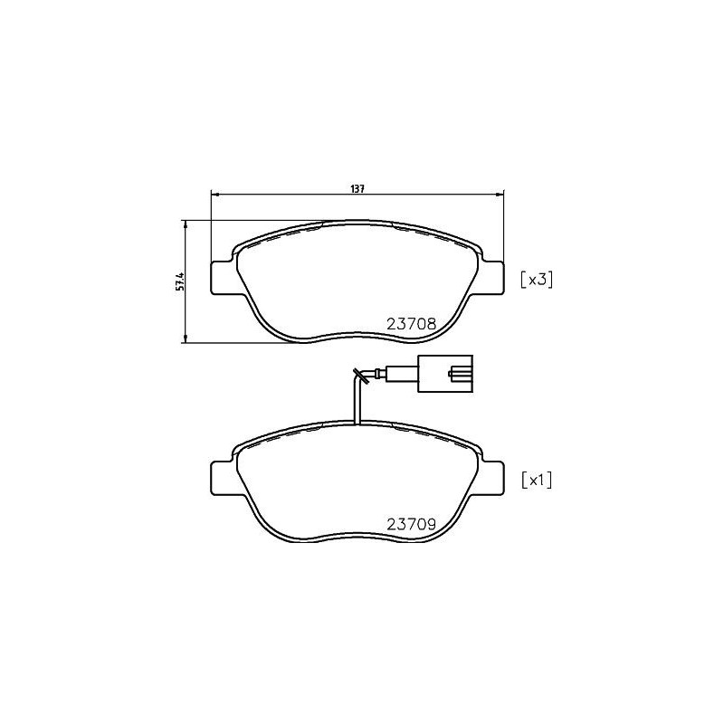 Pastiglie freno asse anteriore - HELLA BRAKE