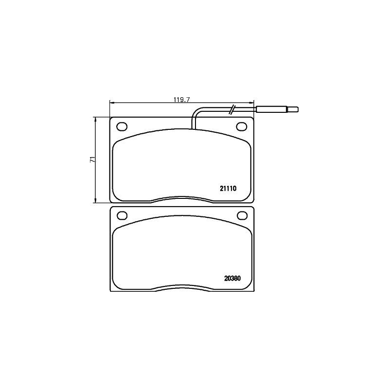 Pastiglie freno asse posteriore - HELLA BRAKE