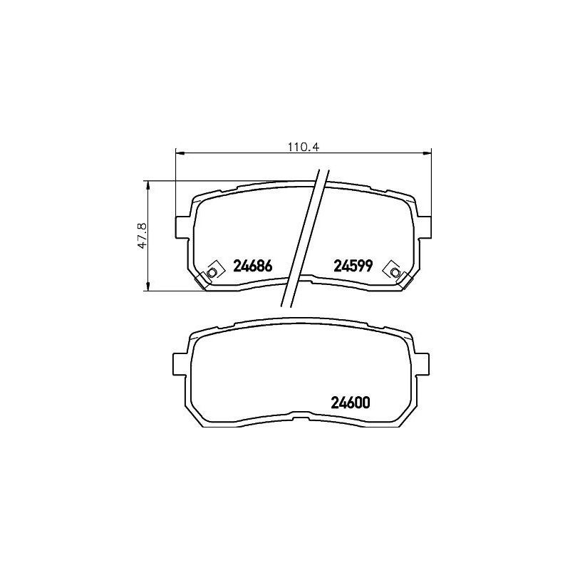 Pastiglie freno asse posteriore - HELLA BRAKE
