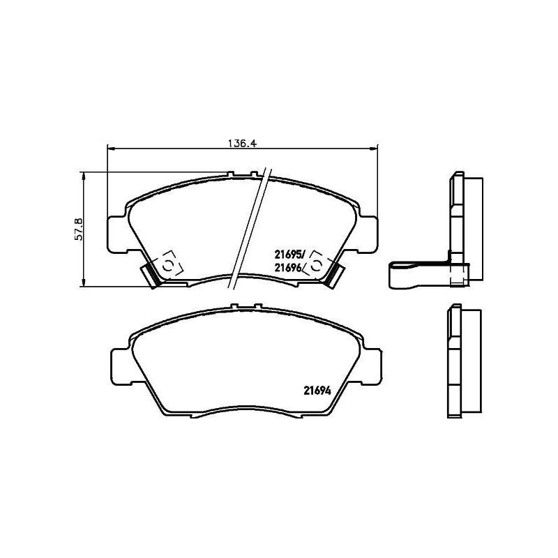 Pastiglie freno asse anteriore - HELLA BRAKE