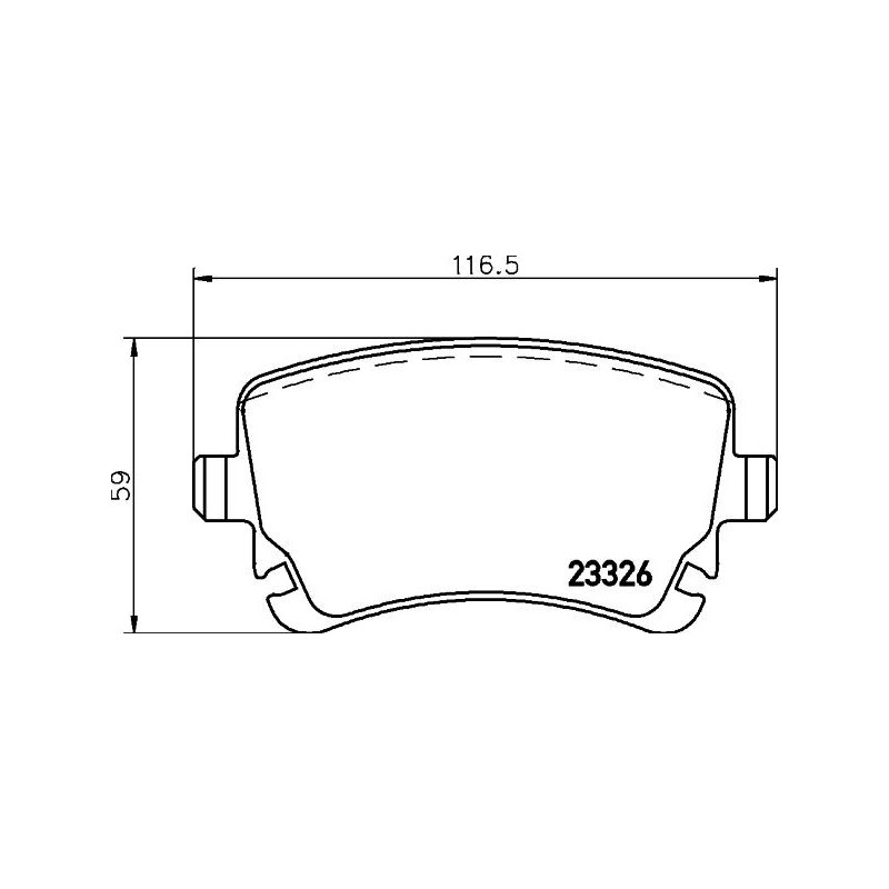 Pastiglie freno asse posteriore - HELLA BRAKE