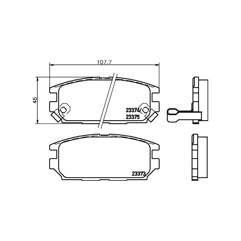 Pastiglie freno asse posteriore - HELLA BRAKE