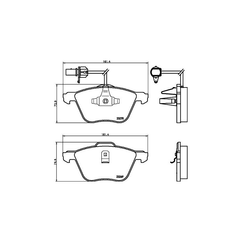 Pastiglie freno asse anteriore - HELLA BRAKE