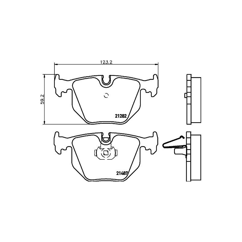 Pastiglie freno asse posteriore - HELLA BRAKE