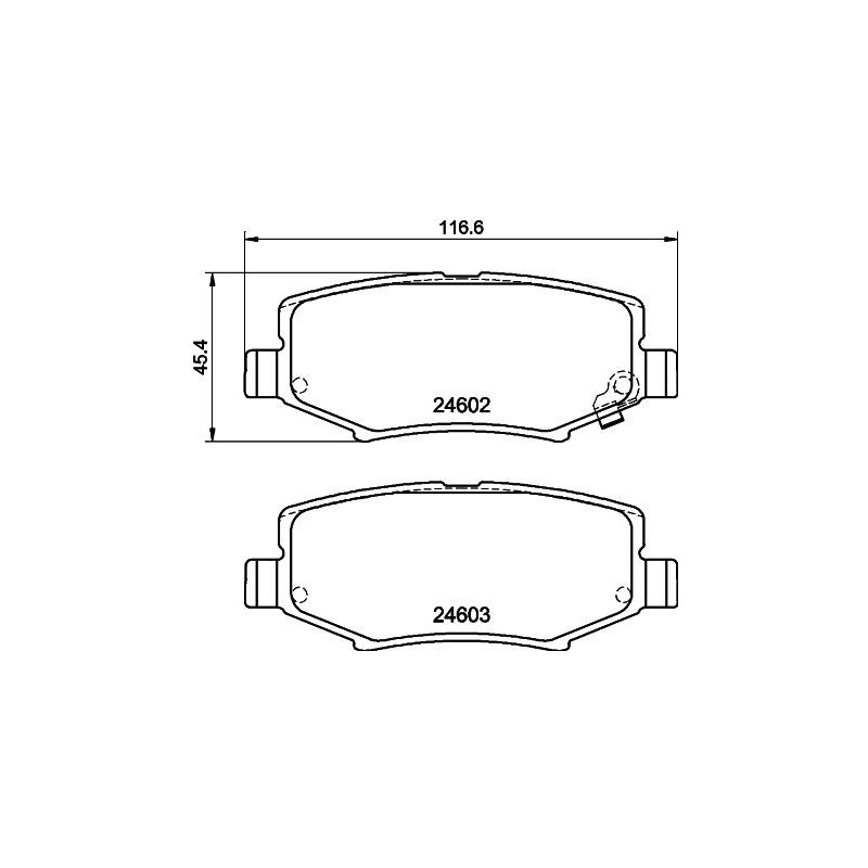 Pastiglie freno asse posteriore - HELLA BRAKE