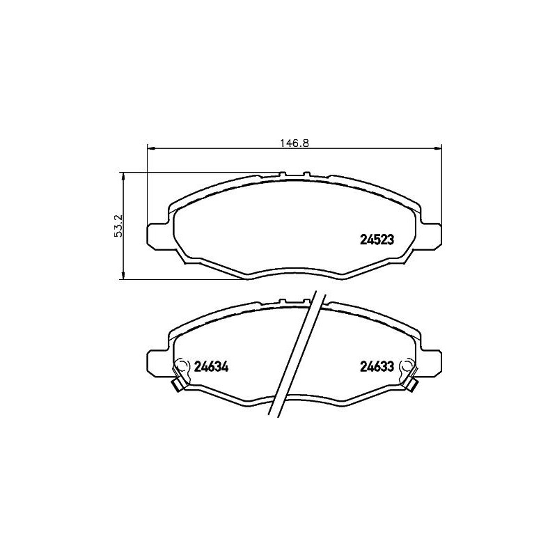 Pastiglie freno asse posteriore - HELLA BRAKE