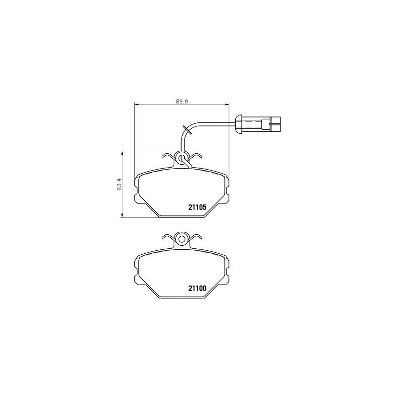 Pastiglie freno asse anteriore - HELLA BRAKE