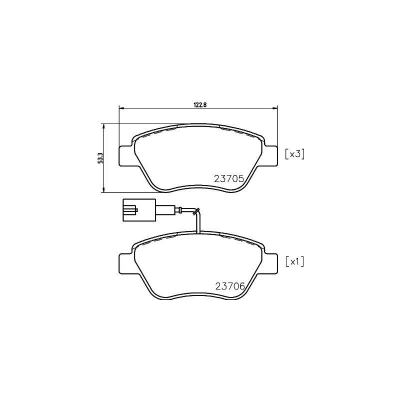 Pastiglie freno asse anteriore - HELLA BRAKE